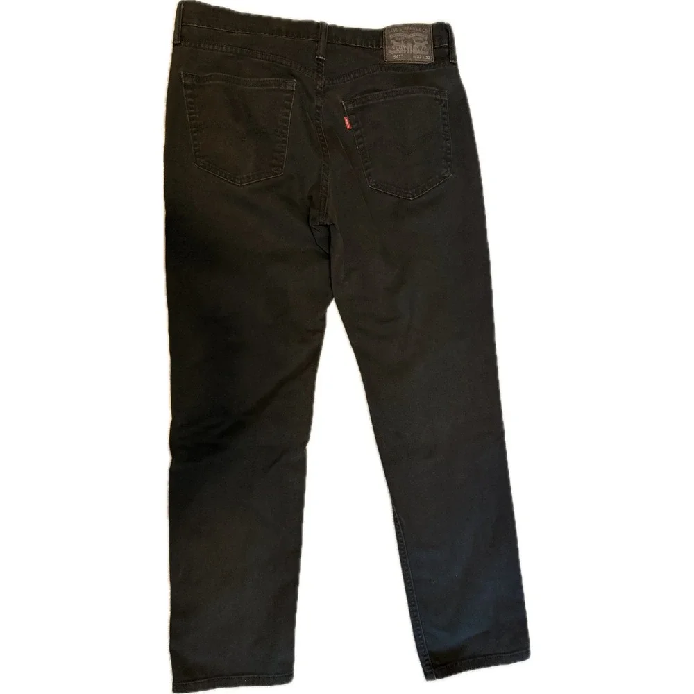 Levis 541 Athletic Taper Black Jeans Mens 32x32 Stretch Denim Pants